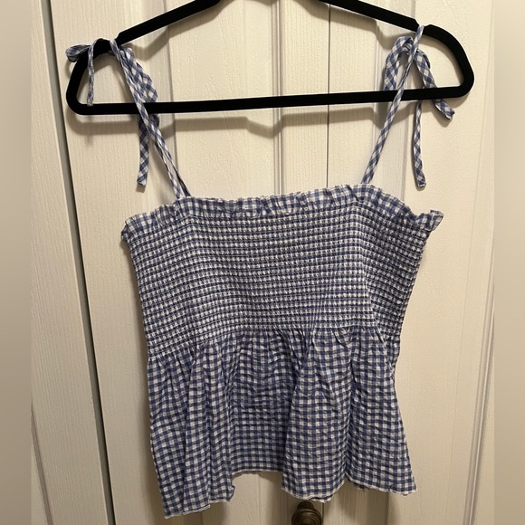 NWOT H&M Blue Gingham Tanktop - Picture 4 of 4